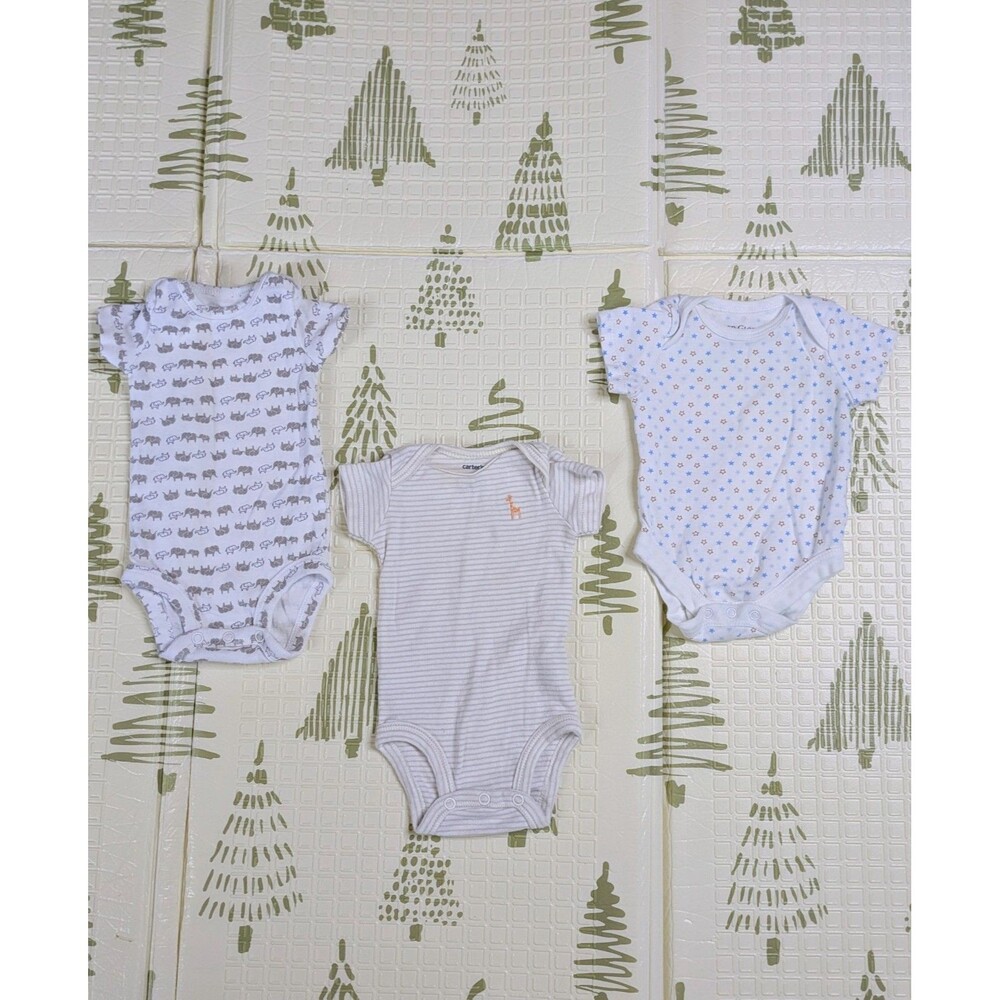 Baby Boy Clothes Lot 0-3 Months 15 Pc Gerber Carter's Honest Onesies Pants - Picture 4 of 7